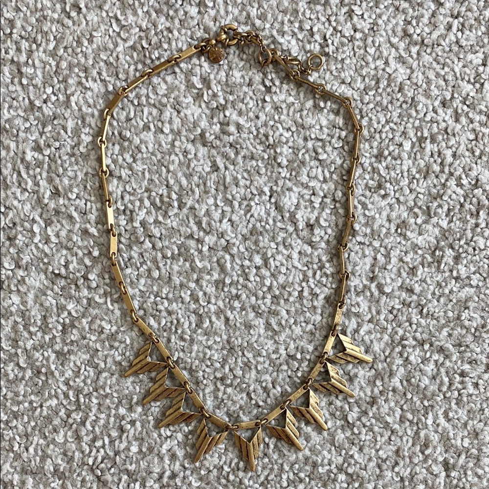 J. Crew Gold Spike Necklace